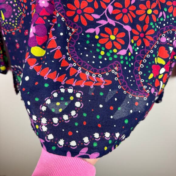 Lilly Pulitzer Womens Providence Top in‎ Garden Menagerie Sz XS Psychedelic 70s - Picture 7 of 15